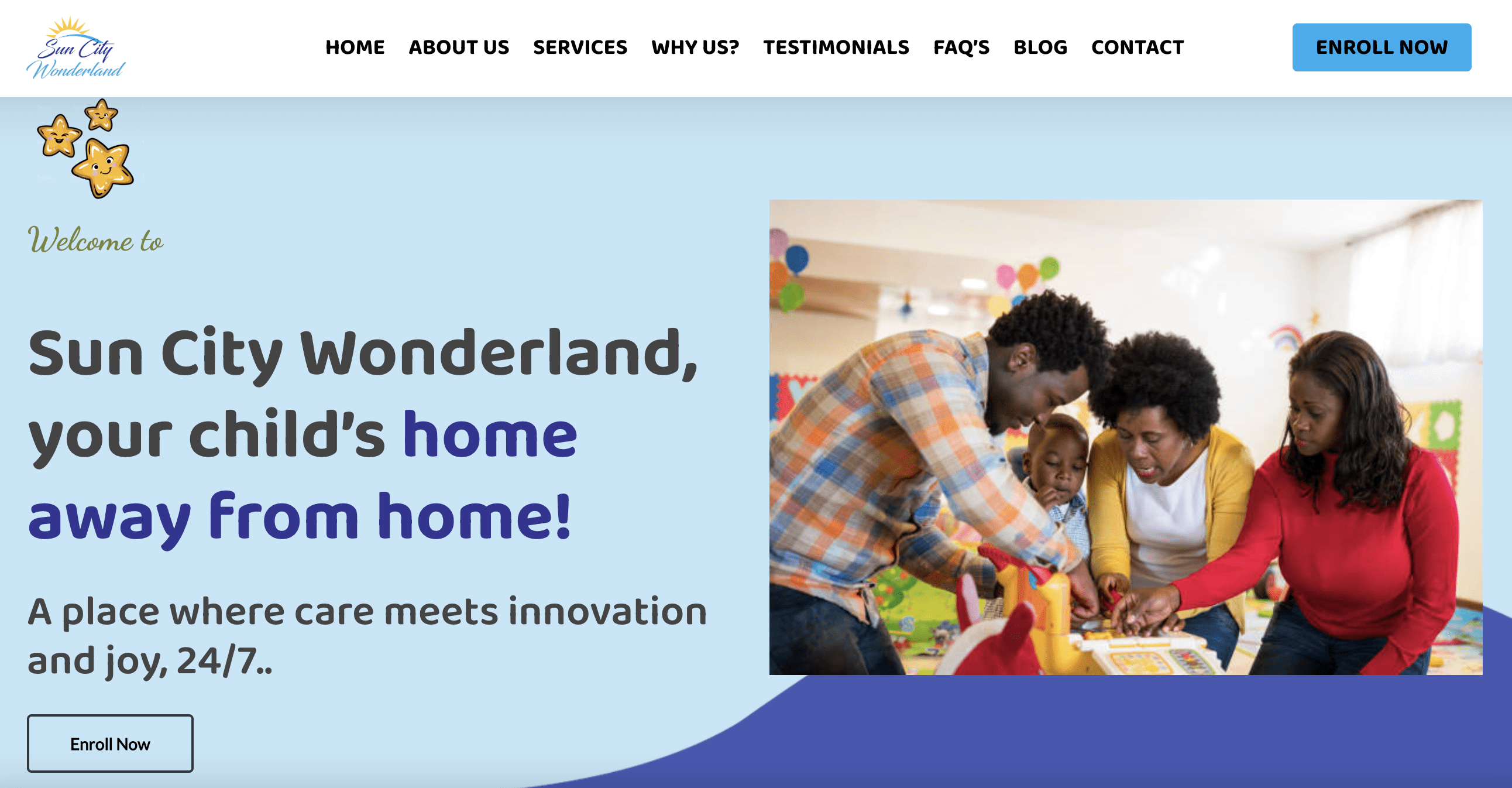 Suncity Wonderland Daycare Website Project