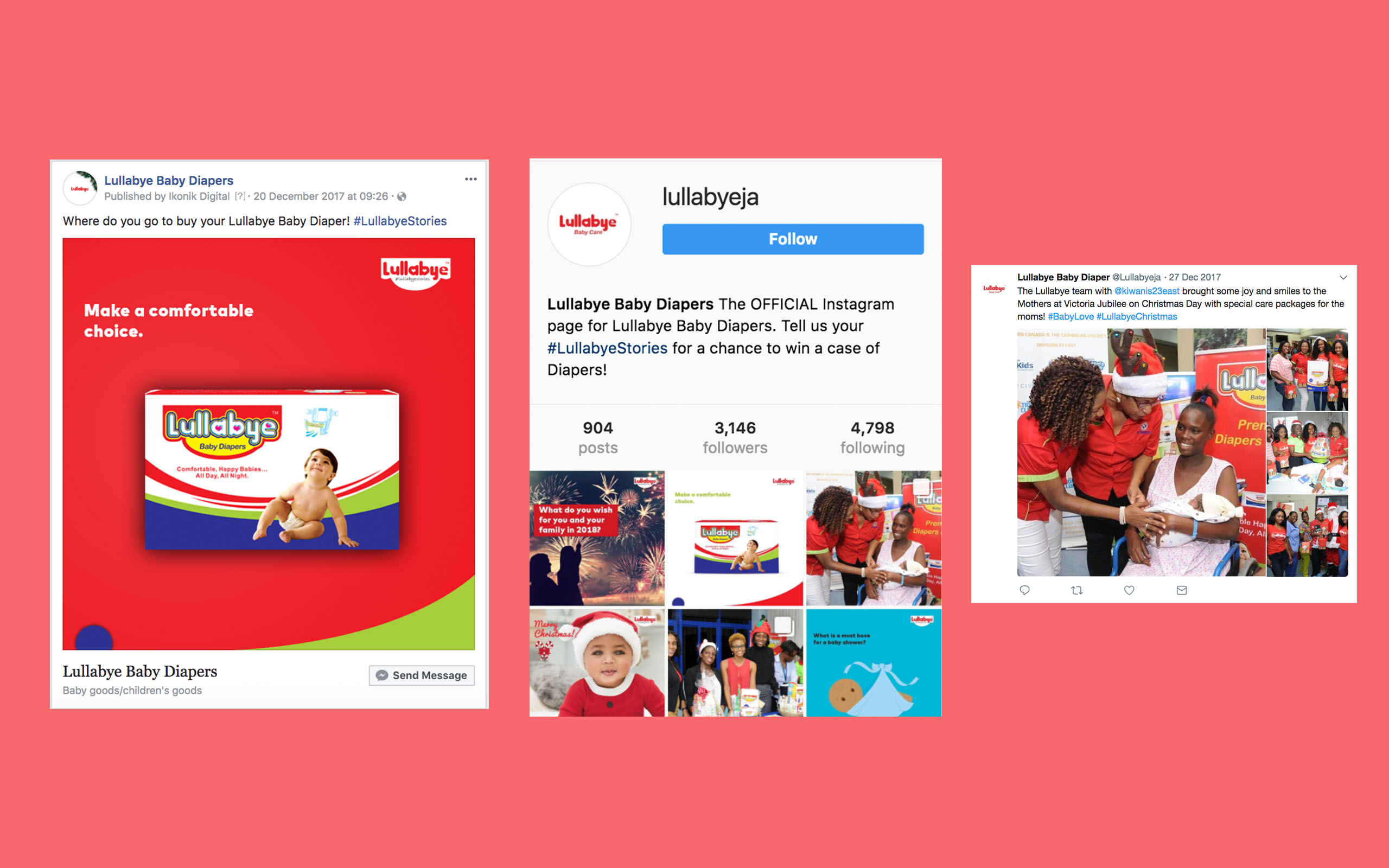 Lullabye Baby Diapers Jamaica Social Media Management
