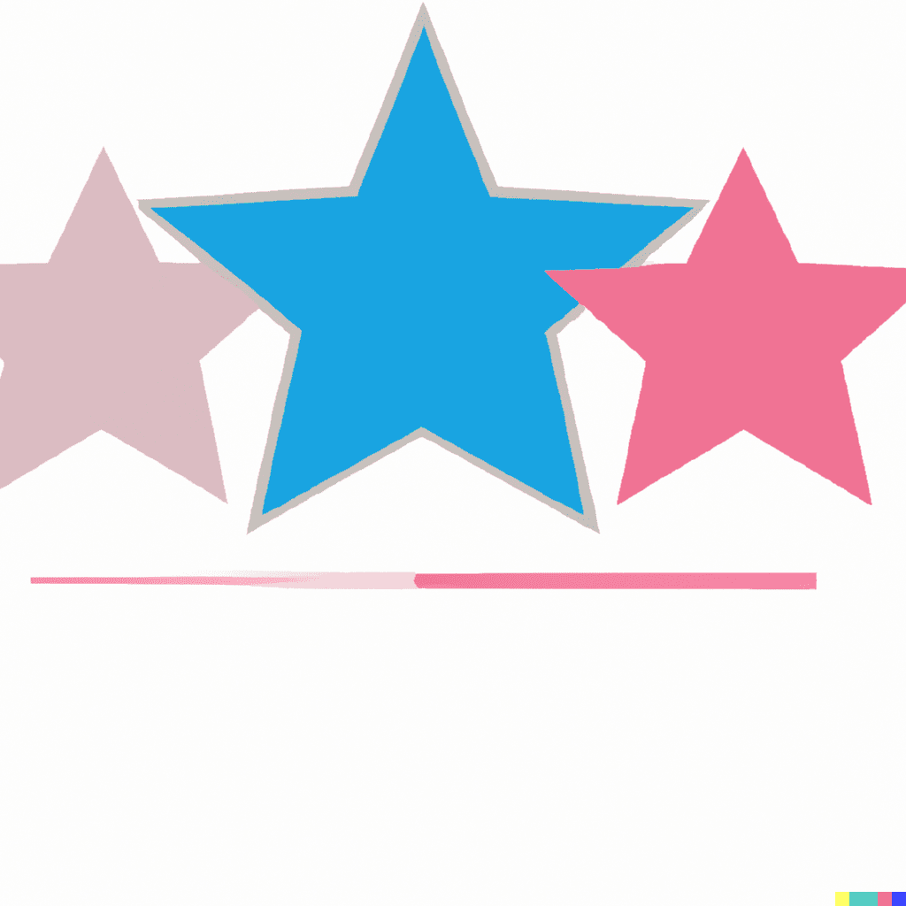 Abstract illustration of three stars symbolizing customer reviews for restaurant marketing.