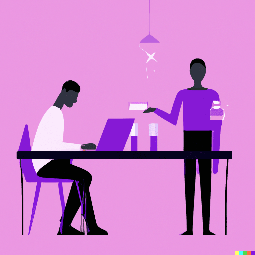 Restaurant table with a person being served by a waiter, symbolizing SEO optimization for restaurant websites.